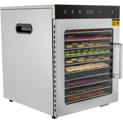 Gojoy – Edelstahl Dörrgerät 10 Etagen – 800W mit Timer 0,5-24h – LED-Beleuchtung – für Obst, Gemüse, Fleisch – Geräuschpegel ≤48dB (1/5)