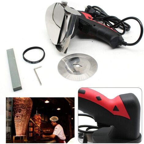 EUAIIPull Elektrischer Dönerschneider 80W - Kabelloser Fleischschneider Mit 2 Klingen