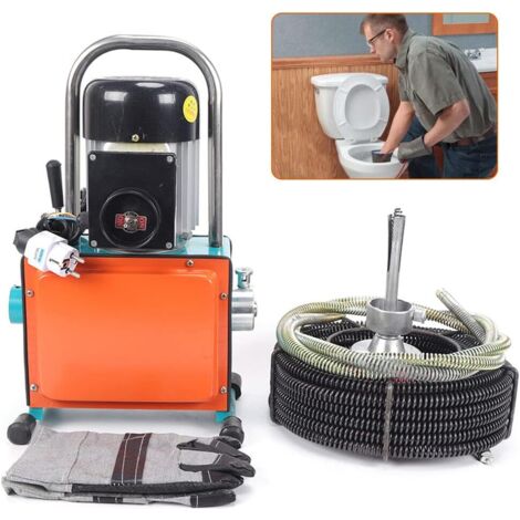 Elektrische Rohrreinigungsmaschine für 20-150mm Rohrleitungen, Rohrreinigungsspirale 16mm 16M + 10mm 2.5M Spiralen, 750W Kanalreinigungsmaschine Elektrische Rohrreinigungsmaschine für 20-150mm Rohrleitungen, Rohrreinigungsspirale 16mm 16M + 10mm 2.5M Spiralen, 750W Kanalreinigungsmaschine