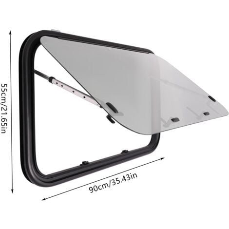 Caravan Seitenfenster 900×450mm - Push Fenster Mit Fliegengitter Für Wohnwagen