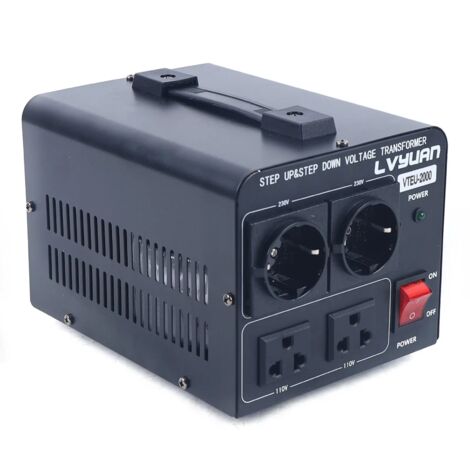 230V naar 110V Spanningsomvormer - 100W - Zwart