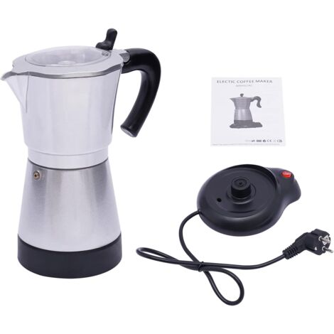 300ml Elektrische Kaffeemaschine Espressokocher 6 Tassen Italia Mokka Kanne 480W (1/5)