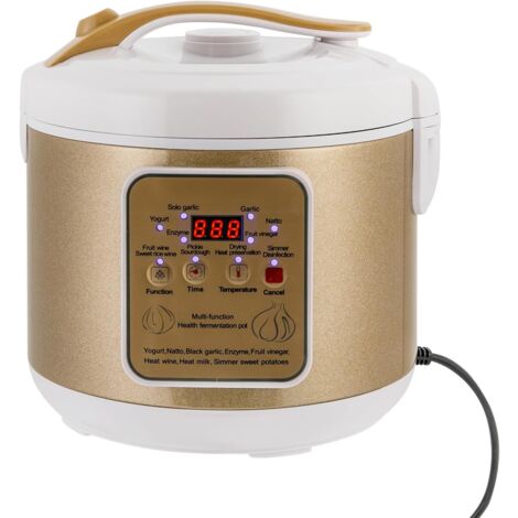 Schwarzer Knoblauch Fermenter, 6L Joghurt Maschine, Automatische Intelligente Fermentationsbox, für Knoblauch, Joghurt, Natto, süßer Reiswein, Obstessig, Essiggurken, 90W