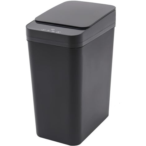 Automatischer Mülleimer, Intelligenter Mülleimer, Bewegungssensor-Mülleimer für Küche und Büro, 12L Kapazität (Schwarz)