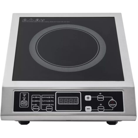 Induktionsherd, 3500W Induktionskochfeld,Professionelles Induktionskochfeld mit Arbeitsplatte bis 50kg zum Braten, Kochen, Kochen von Brei, Dämpfen von Speisen sowie (Schwarz)