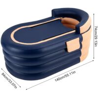 Aufblasbare Badewanne Für Erwachsene - Portable SPA-Wanne Mit Luftpumpe, 140x84x74 Cm