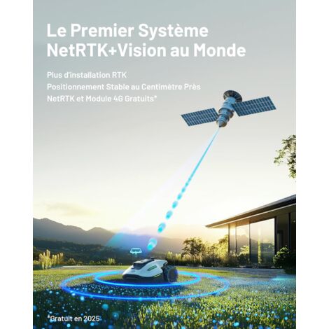 Périphérique Sans Fil Pour Robot Tondeuse MAMMOTION YUKA Mini 600 - Système NetRTK+Vision, Cartographie Autonome