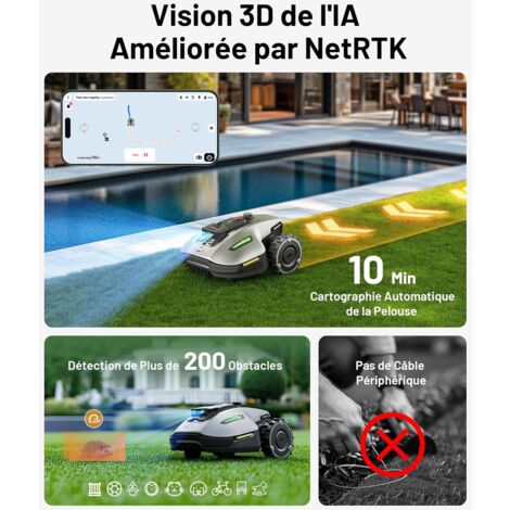 Kit Pointes Antidérapantes Pour Robot Tondeuse Mammotion Yuka Mini - Améliore Traction Sur Gazon, Acier Inox