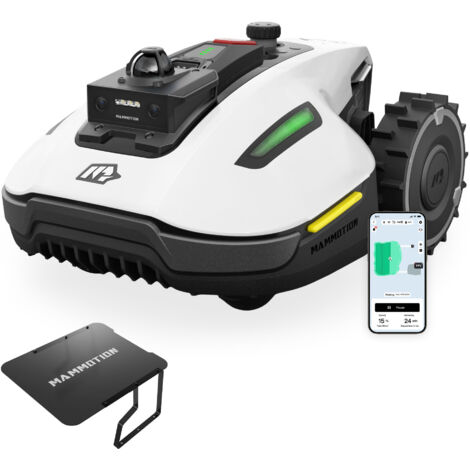 Robot Tondeuse MAMMOTION YUKA mini 2 1000 sans Fil Périmétrique, avec Mni Garage pour tondeuse, Jusqu’à 1000 m²