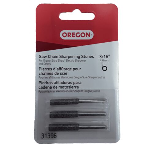 Juego de 3 piedras de afilar sin rosca para motosierras de 3/16" - OREGON 31396