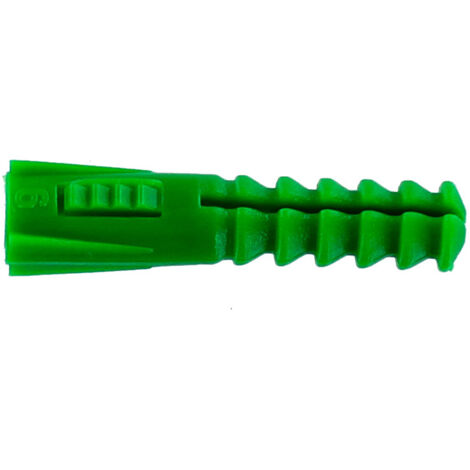 RAM – Cheville pour tout type de support – Lot de 250 chevilles vertes 6mm x 30mm – Ailettes crantées pour fixation renforcée – Polyéthylène HD