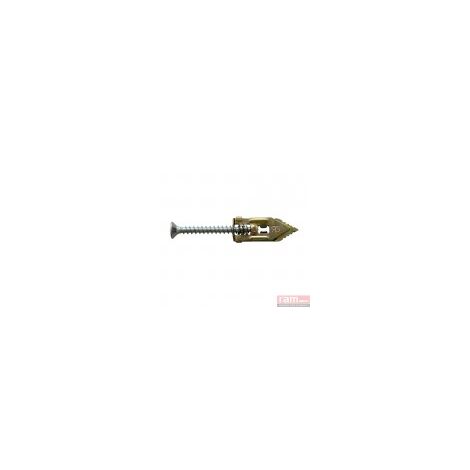 RAM – Lot de 100 chevilles métalliques GOLD 12mm – Pour plaques de plâtre – Charge maximale 20kg – Comprend vis 4 x 40 mm