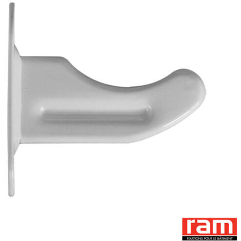 RAM – Support radiateur en fonte traditionnel – Longueur axe 140 mm – Longueur totale 180 mm – Finition époxy blanc durable