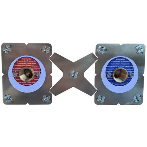 RAM – Sortie de cloison PER Ø16 à glissement – Entraxe 150 mm – Raccordement solide pour tube PER, multicouches ou cuivre – Installation accessible