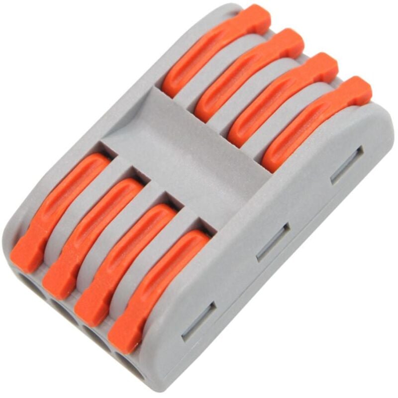 10 Pack Schnellverbinder 4 Eingänge und 4 Ausgänge SPL-4 zum Spleißen von  Elektrokabeln mit 0,08–4 mm² - Ledkia