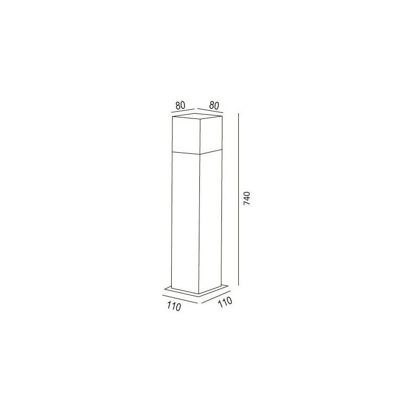 LEDKIA Augusta Außenleuchte – 74 Cm Hoch, Weiß, Für E27 Birnen, Aluminium & PMMA