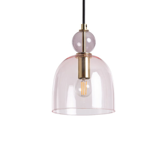 LEDKIA Pendelleuchte Mono-Baudelaire – Metall & Glas, 169 Cm, E14 Fassung, Einstellbare Höhe