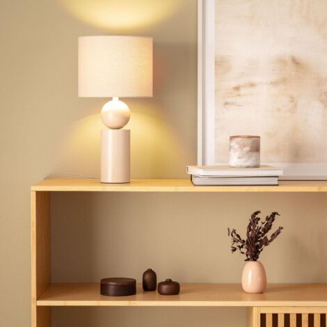 Tischlampe Keramik Rahma Beige