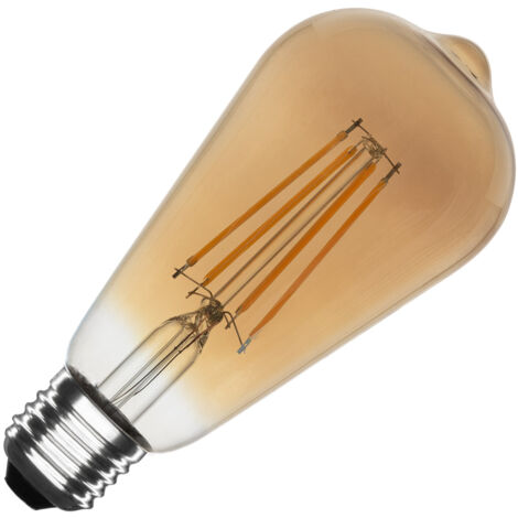 LED-Glühbirne Filament E27 8W 750 lm ST64 Gold No Flicker 2200K Superwarm