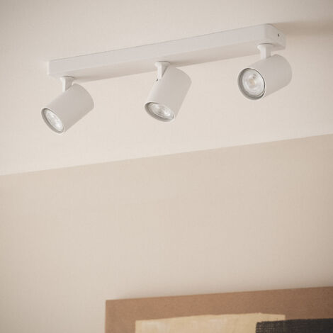 LEDKIA Deckenleuchte Oasis – 2 Strahlbare GU10 Spots, Aluminium, Weiß