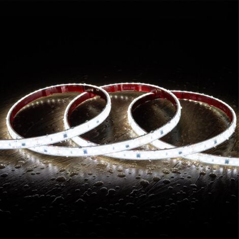 LED Streifen Dimmbar 220V SMD2835 Ohne Gleichrichter Silicone FLEX 120 LED/m IP67 Breite 12mm Schnitt alle 10 cm Nach Maß 6000K Kaltweiß 10 m (1/5)