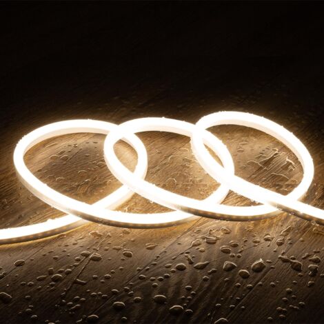 LED-Streifen Neon Dimmbar 220V SFLEX8 IP65 nach Maß Schnitt alle 100 cm Neutralweiß 3 m