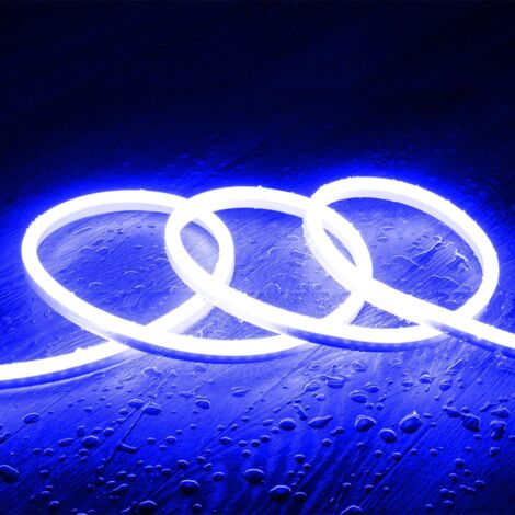 LED-Streifen Neon Dimmbar 220V SFLEX8 IP65 nach Maß Schnitt alle 100 cm 5 m Blau