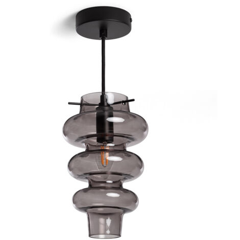 Pendelleuchte Glas Telder Rauchgrau