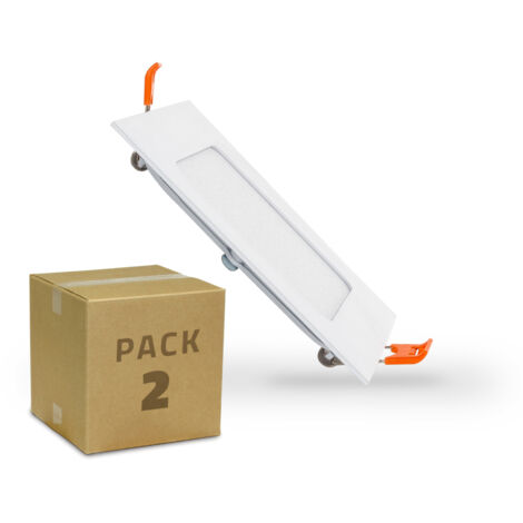 LED Einbaustrahler Flach – 15W, 3000K Warmweiß, 180x180mm, IP20, Silber