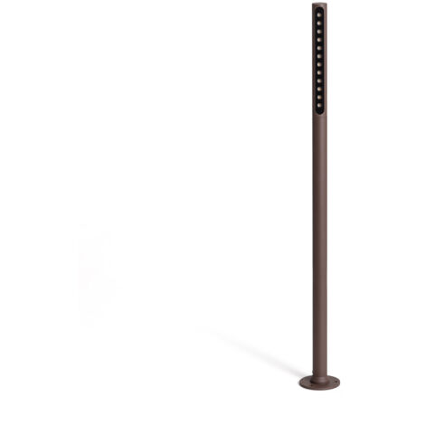 LED-Bodenleuchte Außen 9W Aufbau Fuß 80cm Aidan Rost