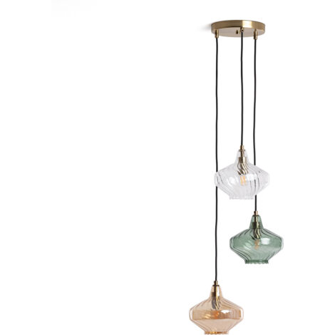 Pendelleuchte aus Metall und Glas Blas 3 Spots Mehrfarbig (1/5)