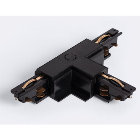 Verbinder 'Right Side' Typ T für 3-Phasenstromschiene DALI Track Einbau Aluminium Schwarz