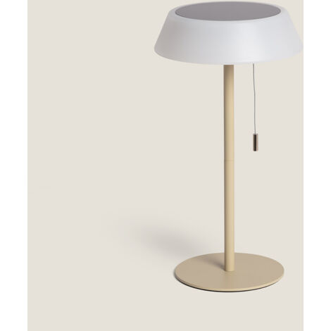 LED Tischleuchte Solar Außenbereich 1.2W Metall Aldana Crème (1/5)