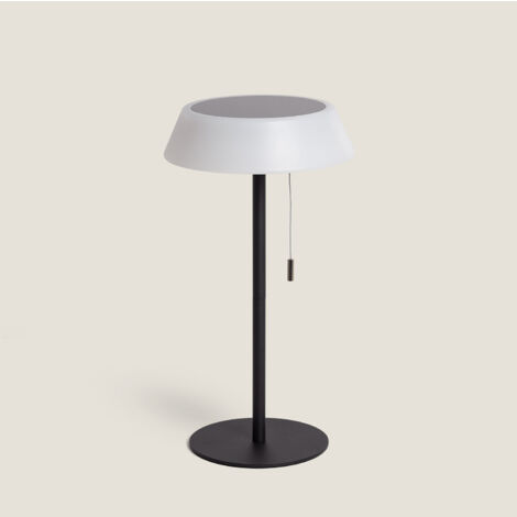 LED Tischleuchte Solar Außenbereich 1.2W Metall Aldana Schwarz