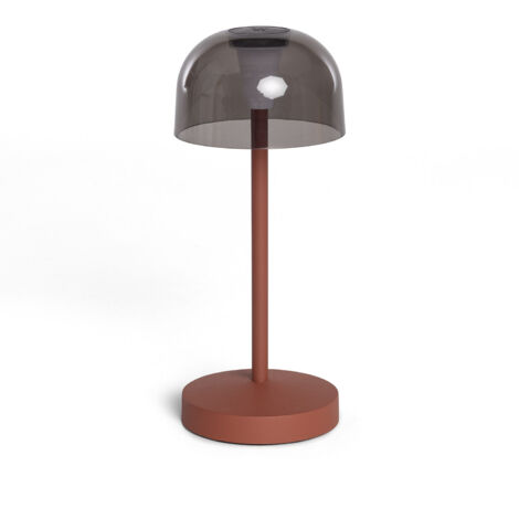 LEDKIA LED-Tischlampe Wink – 1,2W, Wiederaufladbar Via USB-C, Aus Aluminium, Dimmbar, Für Innen & Außen (rostfarben)