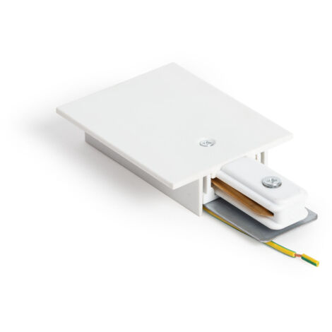 Einphasiger Netzanschluss für 1-Phasenstromschienen aus Aluminium Weiß