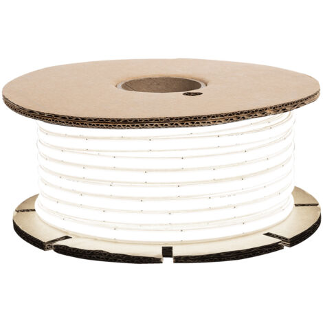 LED-Streifenrolle Dimmbar 220V Wcob Selbstgleichrichtend 260 LED/m 50m 15W/m 1350lm/m SILICONE FLEX Breite 10mm IP65 Schnitt 5cm 5000K Kaltweiß (1/4)