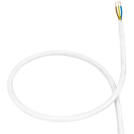 Elektrisches Textilkabel Weiss 3 m