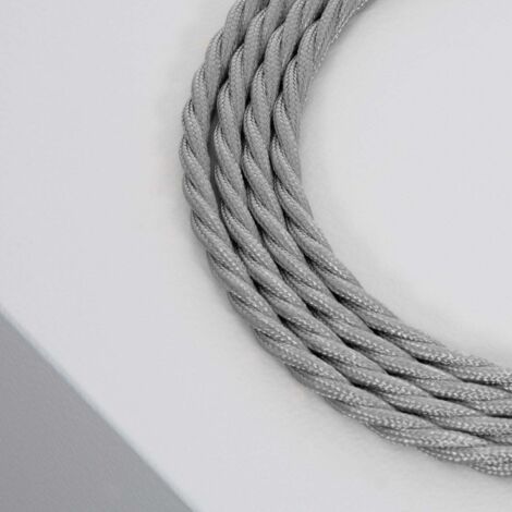 Vintage-Stoffkabel, 3-adrig, Verdrillt – 0,75 Mm², 6 Mm Durchmesser, Für Lampen & Leuchten Im Innenbereich