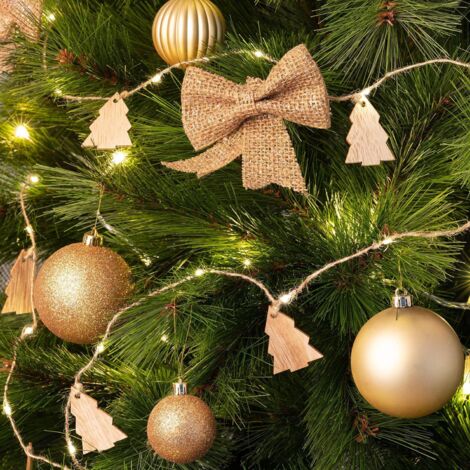 Tofficu Led Weihnachtslichterkette Kugelglocken Design Warmweiß