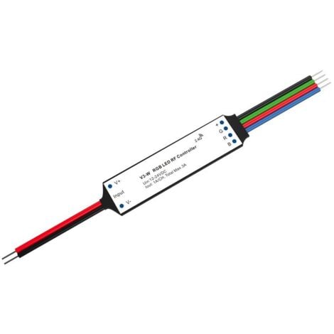 Controller Dimmbar Mini für LED-Streifen RGB 12/24V DC kompatibel mit RF- Fernbedienung 60mm