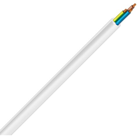 EBROM Gerätekabel 5G 2,5mm² – 5x2,5mm², 50m, Weiß, Flexibel Nach VDE 0281 Für Herde & Elektrogeräte
