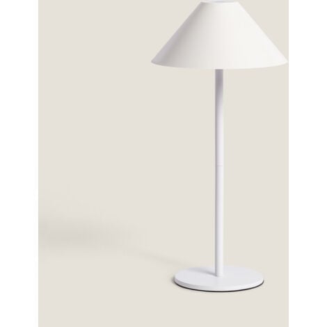 LED-Tischlampe 3W Tragbar für Außen mit wiederaufladbarer Batterie USB Kivuli Weiß
