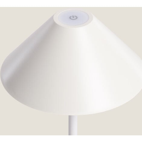 LED-Tischlampe 3W Tragbar für Außen mit wiederaufladbarer Batterie USB Kivuli Weiß