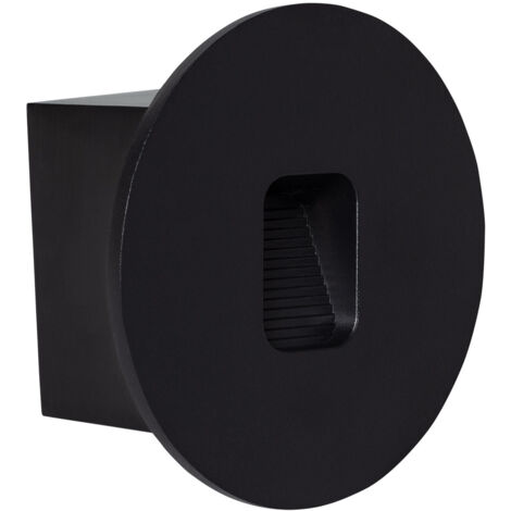 LED-Wandeinbauleuchte Aussen 2W Rund Schwarz Olite 4000K Neutralweiß (1/5)