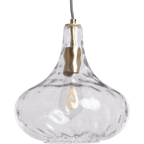 Pendelleuchte Glas Tassel Gold