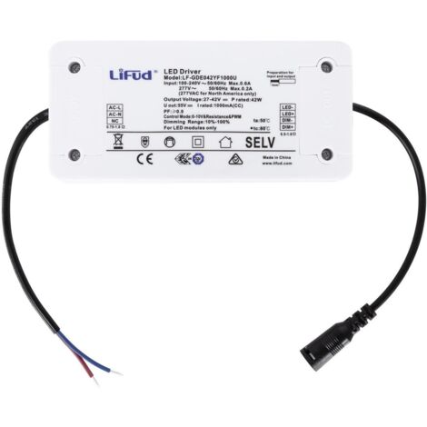 Treiber LIFUD Dimmbar 1-10V 220-240V Ausgang 9-42V 1000mA 42W LF-GDE042YF1000U