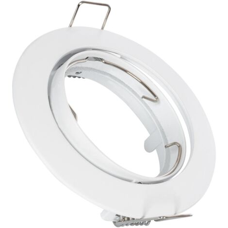 Downlight-Ring Rund Schwenkbar für LED-Glühbirne GU10 / GU5.3 Ø 72 mm Weiß
