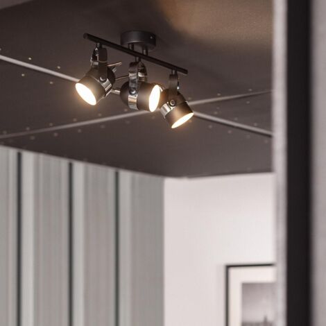 Deckenleuchte Ausrichtbar Aluminium 3 Strahler Schwarz Sinner Schwarz