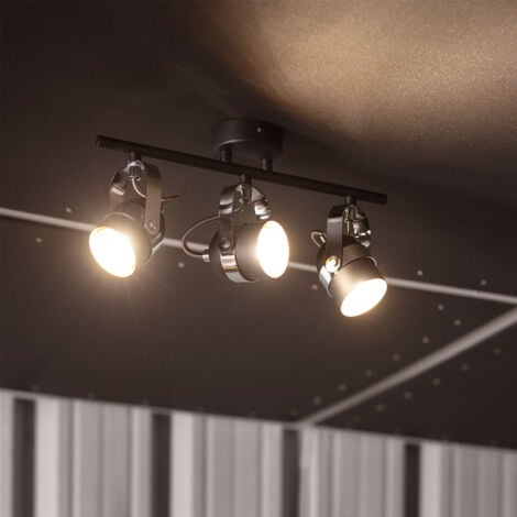 Deckenleuchte Ausrichtbar Aluminium 3 Strahler Schwarz Sinner Schwarz